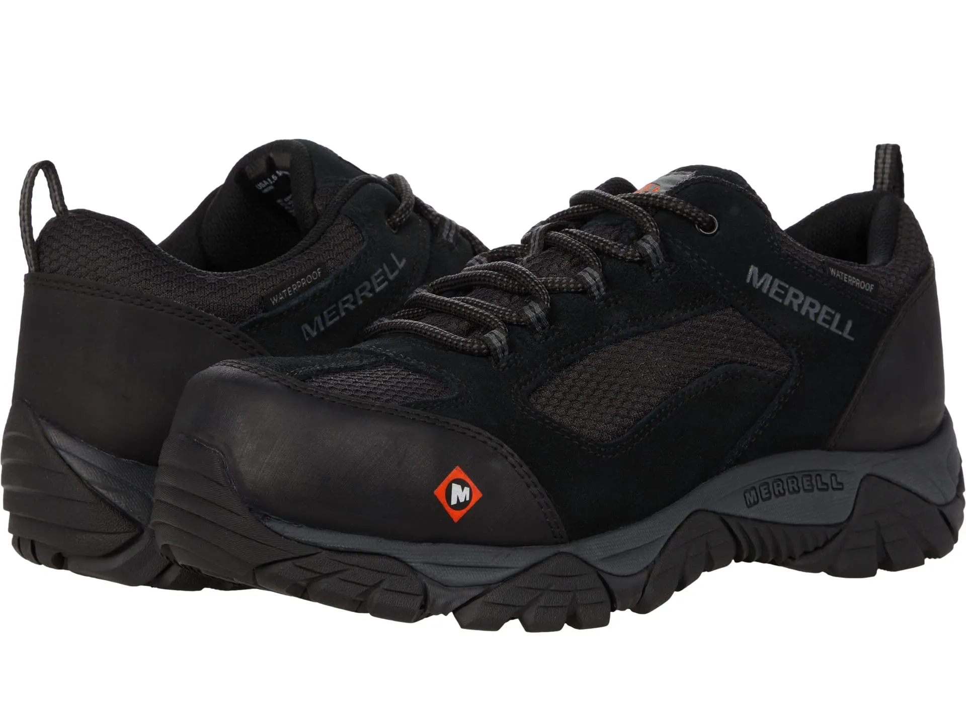 Merrell Work Moab Onset Waterproof Composite Toe Sneakers, Black