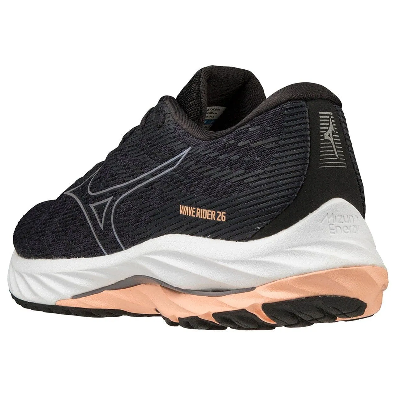 Mizuno Wave Rider 26 Wide (Womens) - OGray/Quicksilver/Salmon