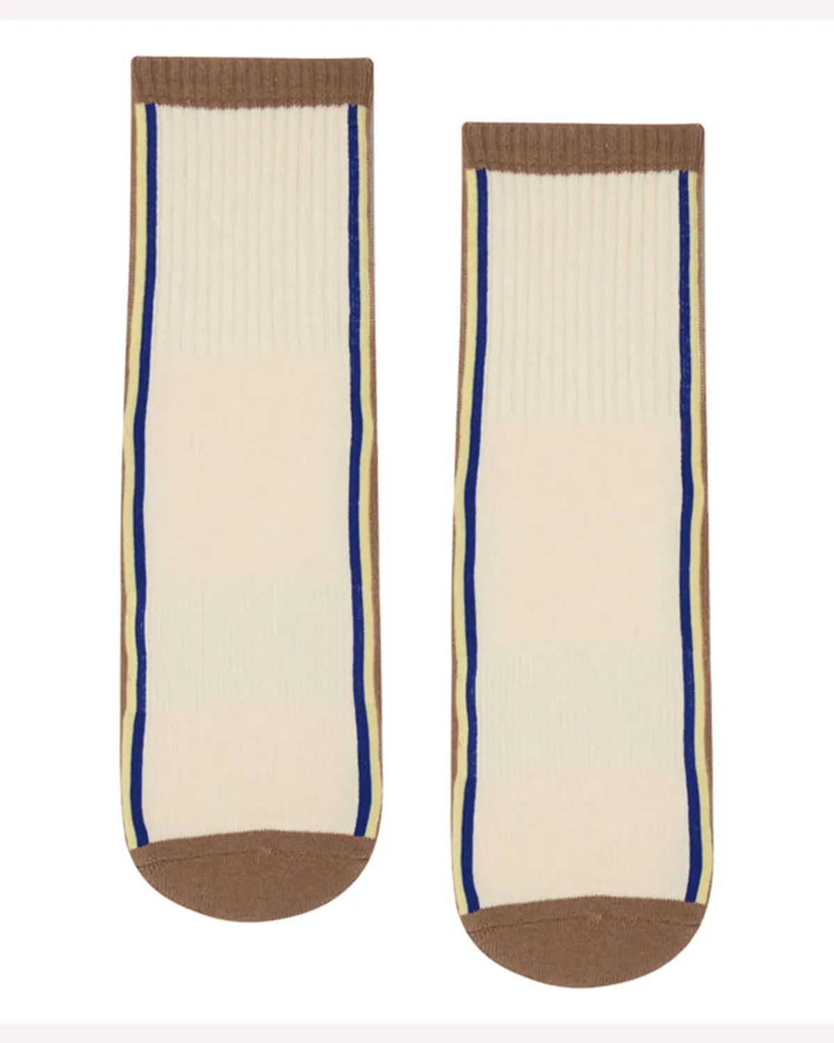 Move Active Crew Non Slip Grip Socks - Fluid Bark Brown