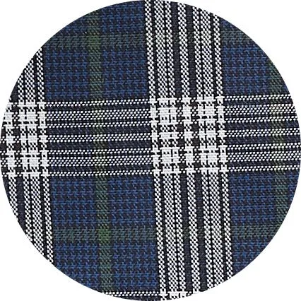 Navy White Green Check Classic Fit Casual Shirt