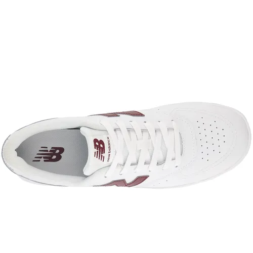 NEW BALANCE UNISEX BB80 WHITE/MAROON SNEAKER SHOES