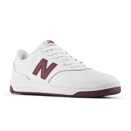 NEW BALANCE UNISEX BB80 WHITE/MAROON SNEAKER SHOES