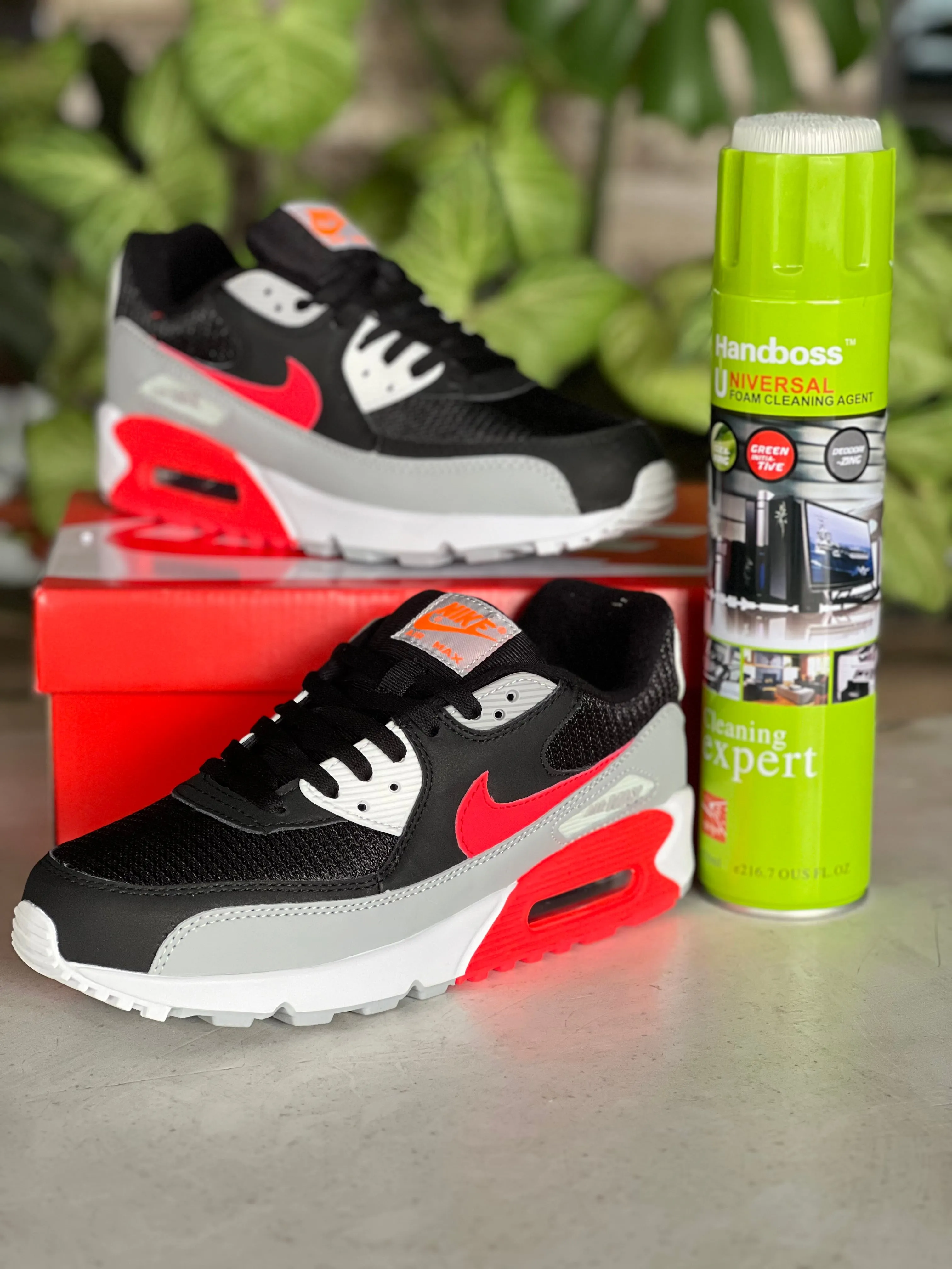 Nike AirMax90 Bright Crimson - Black/Grey