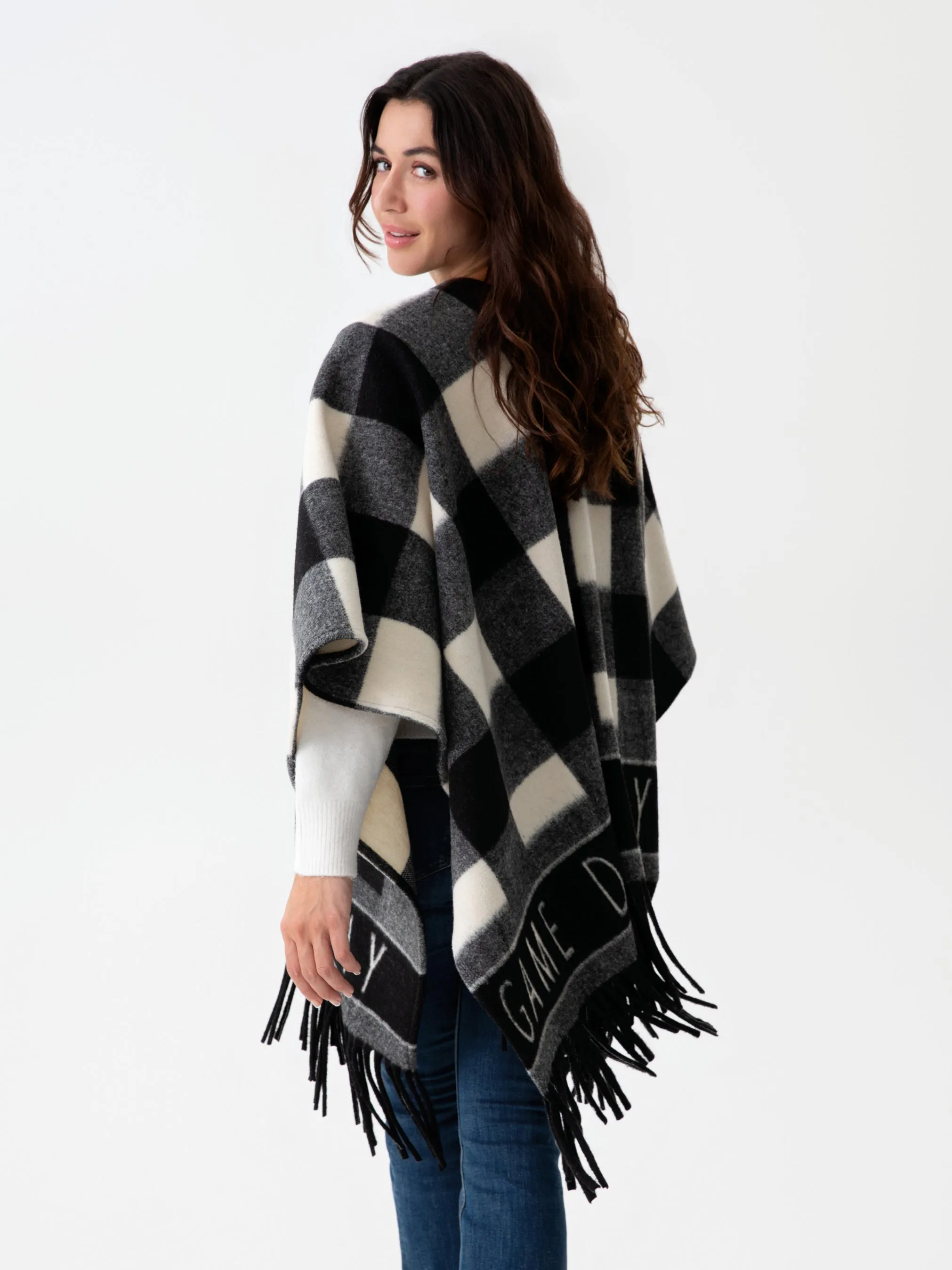 Shiraleah Callie "Game Day" Cape, Black