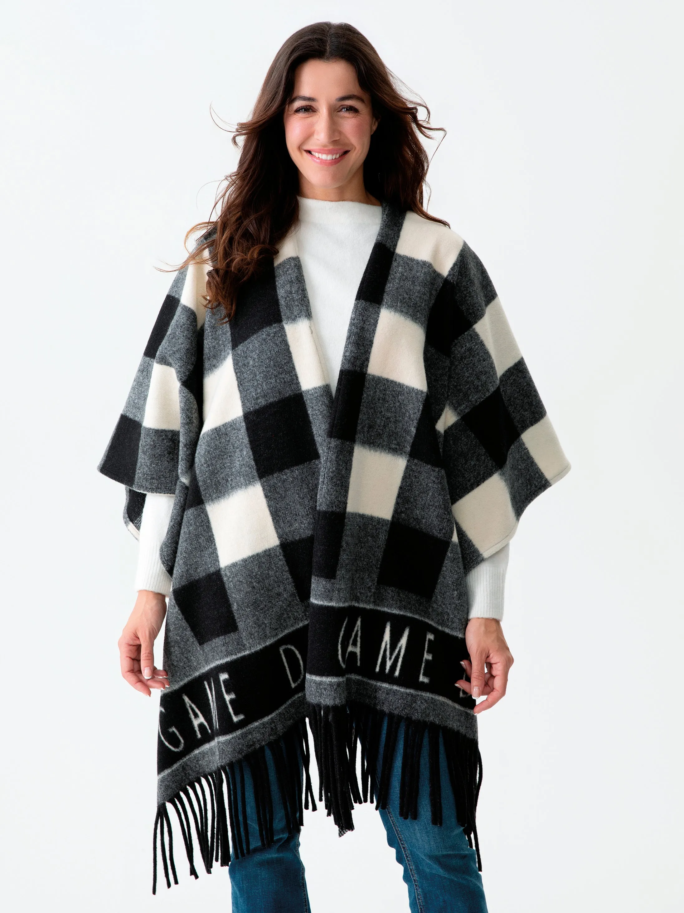 Shiraleah Callie "Game Day" Cape, Black