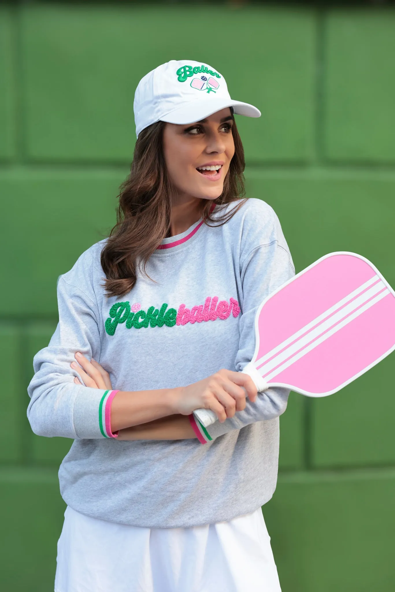 Shiraleah "Pickleballer" Sweatshirt, Grey