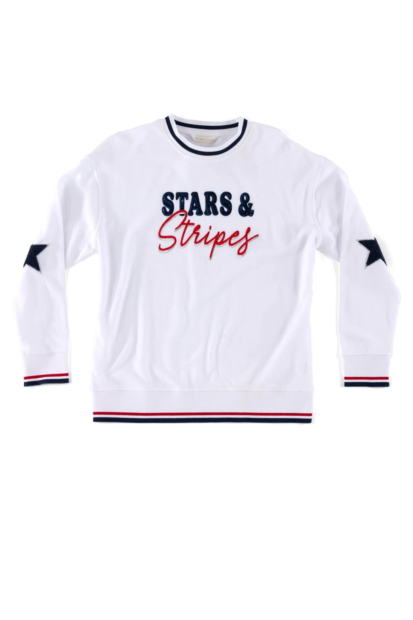 Shiraleah "Stars & Stripes" Sweatshirt, White