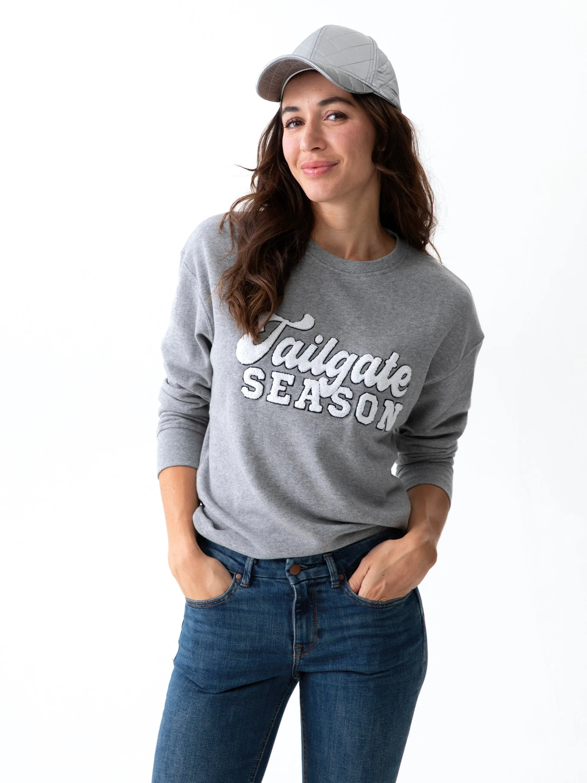 Shiraleah "Tailgate Season" Sweatshirt, Smoke