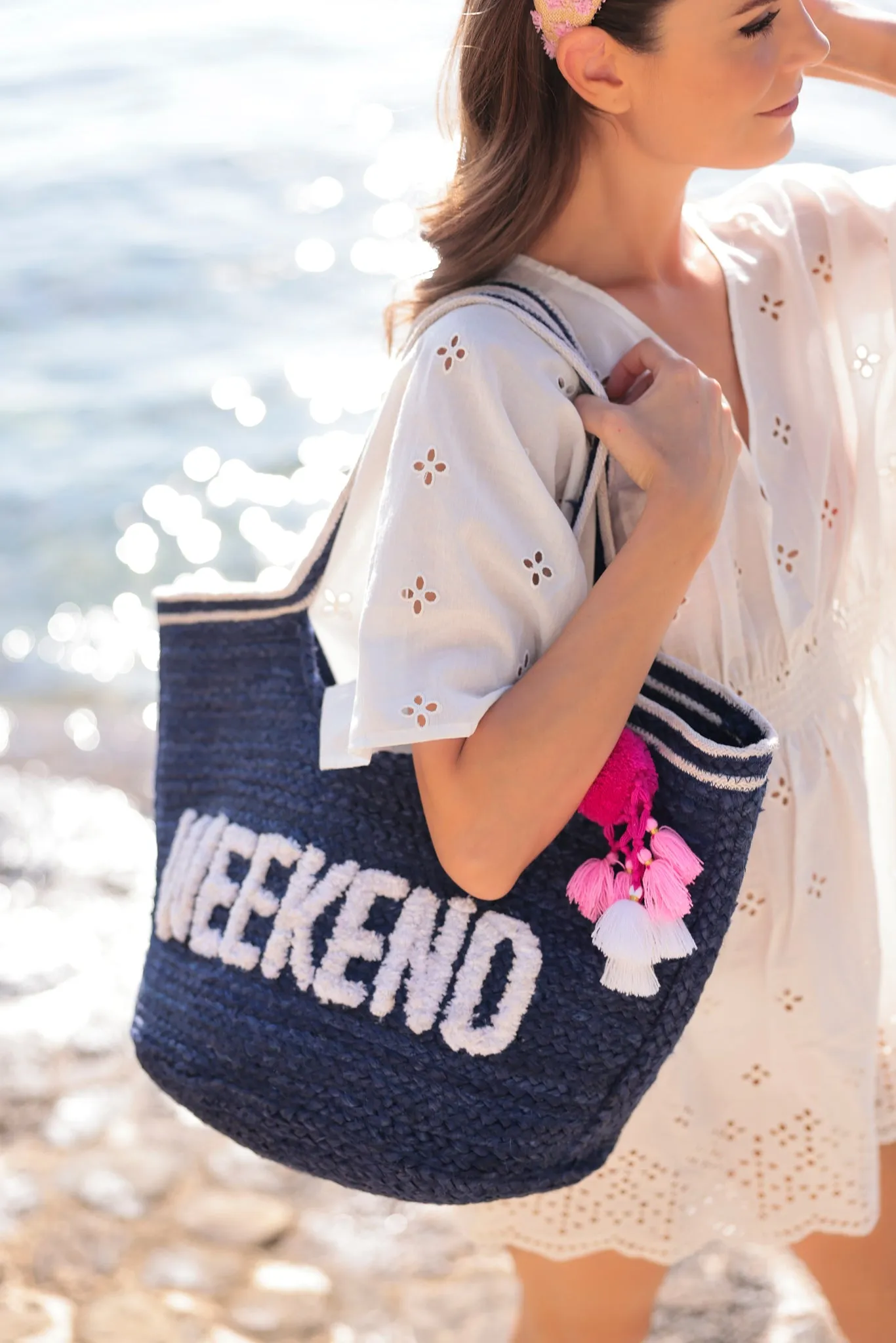 Shiraleah "Weekend" Tote, Navy - FINAL SALE ONLY