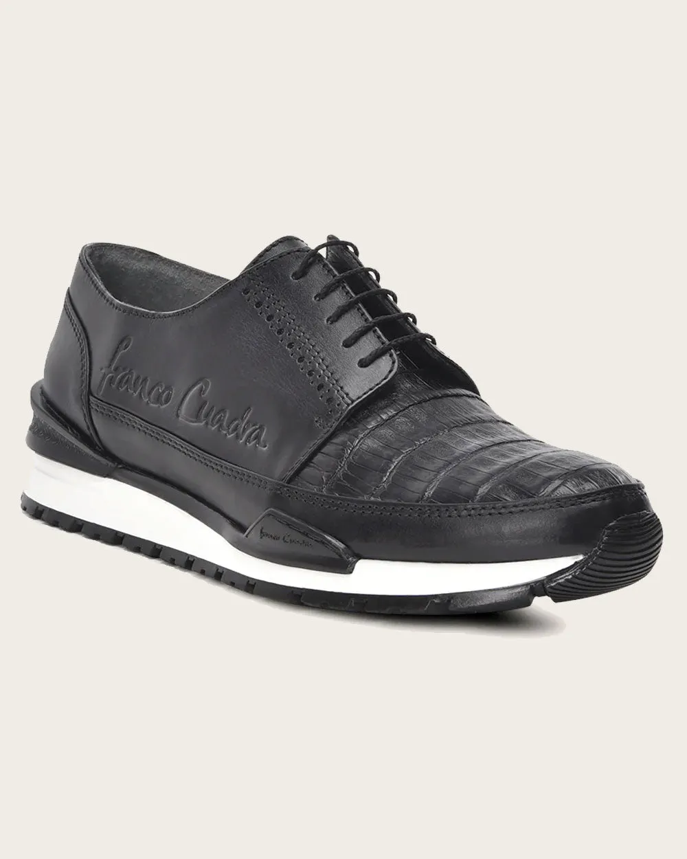 Sneakers black ultra exotic leather