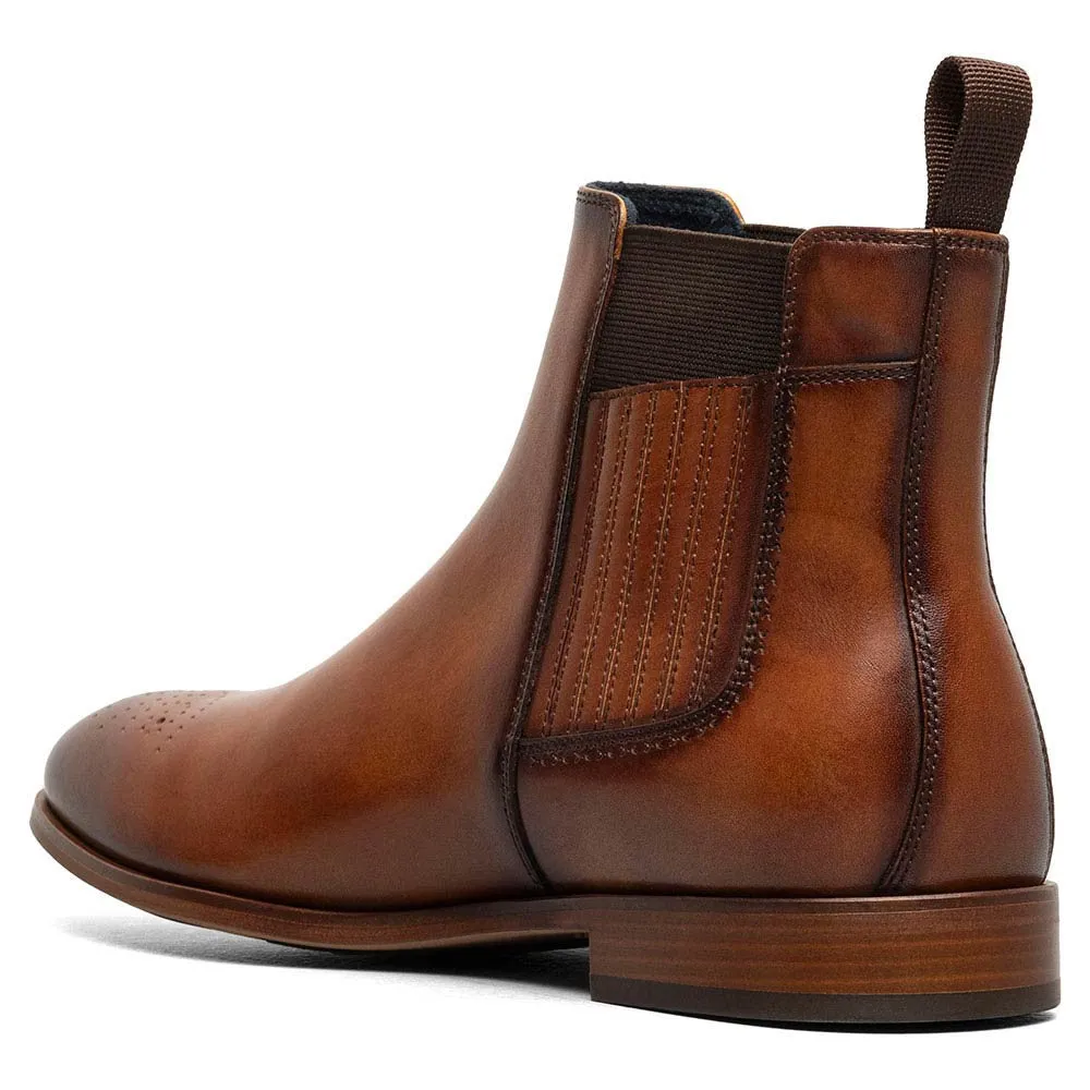 Stacy Adams Bradley Tan Men’s Plain Toe Chelsea Boots