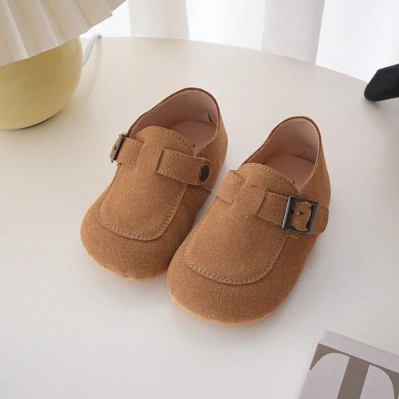 Suede Buckle Loafers for Boys - Slip On Style