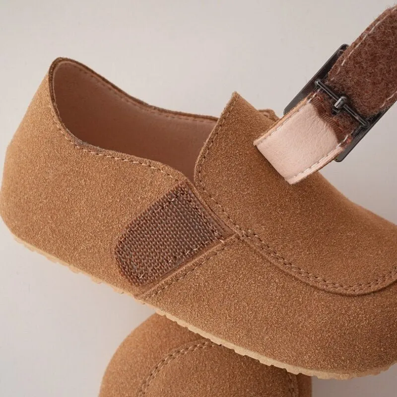 Suede Buckle Loafers for Boys - Slip On Style