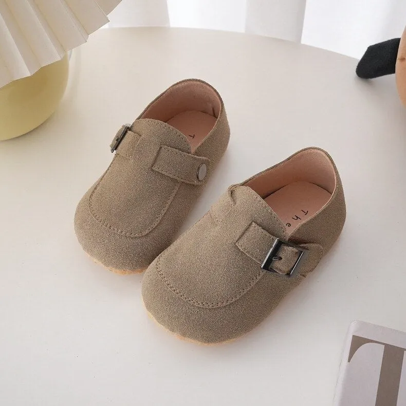 Suede Buckle Loafers for Boys - Slip On Style