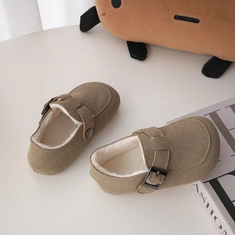 Suede Buckle Loafers for Boys - Slip On Style