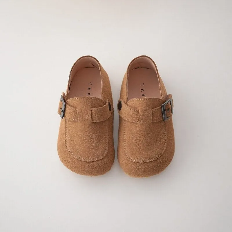 Suede Buckle Loafers for Boys - Slip On Style