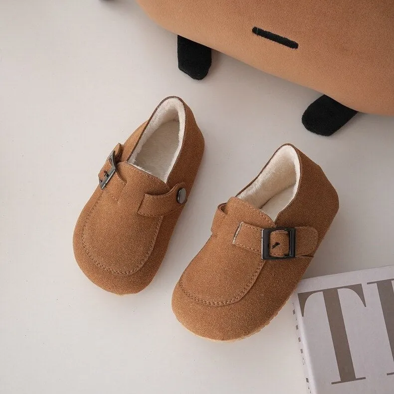 Suede Buckle Loafers for Boys - Slip On Style