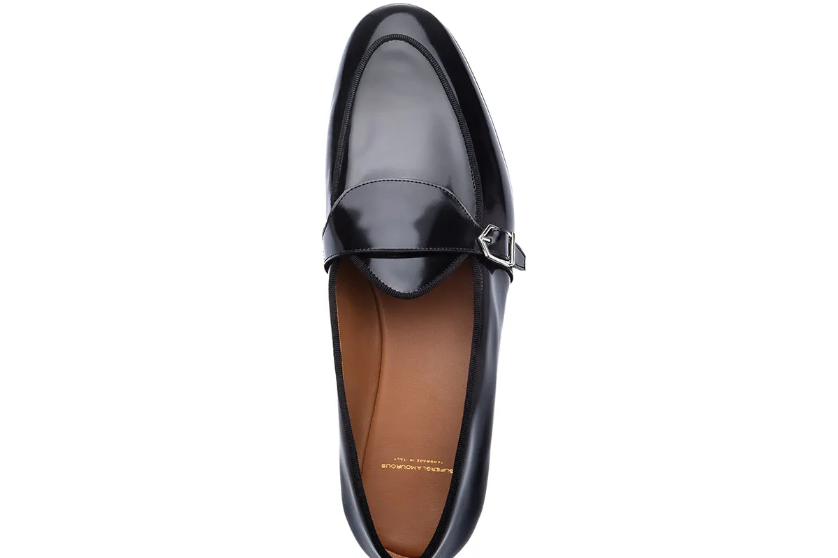 TANGERINE 15.1 BRUSHED BLACK BELGIAN LOAFERS