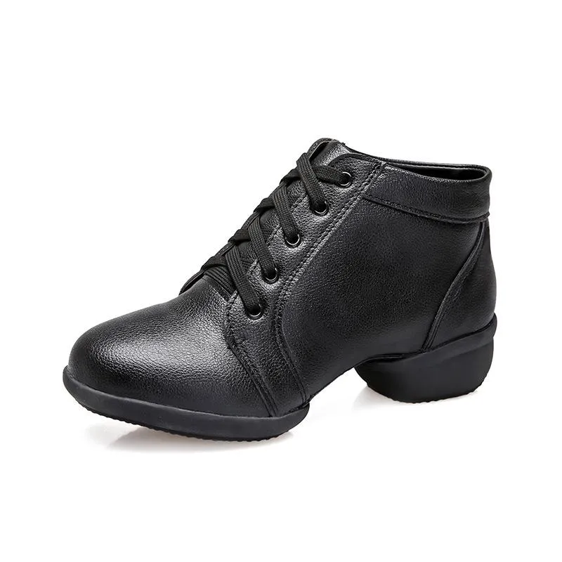 Women's Leatherette Heels Jazz With Lace-up Dance Shoes