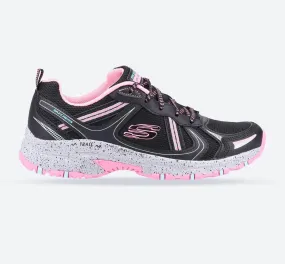 Women's Wide Fit Skechers 149820  Hillcrest Vast Adventure Trainers - Black/Hot Pink